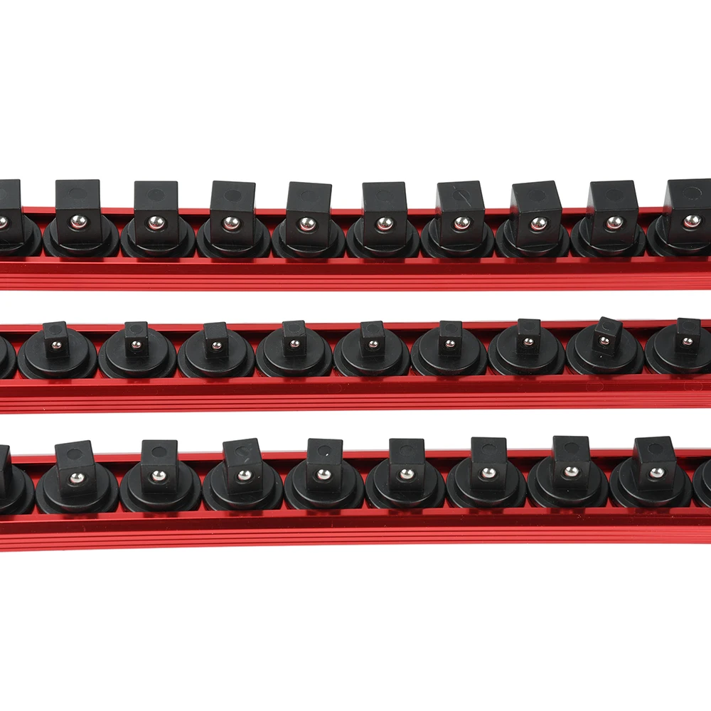 1 Stück 360 ° Schwenkbarer magnetischer Steckdosen-Organizer, 1/4 3/8 1/2 Zoll, Steckdosen-Clip, Schienenhalter, Steckdosen-Rack-Tablett, Handwerkzeuge, Blau, Rot ﻿ – Detail 16