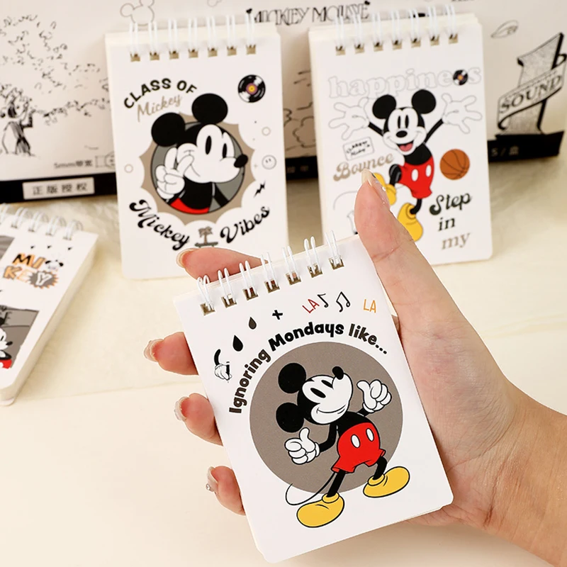 4pcs Disney A7 Tearable Notebook Stitch Mickey Student Thickened Notepad Diary Planner School Supplies Stationery Wholesale