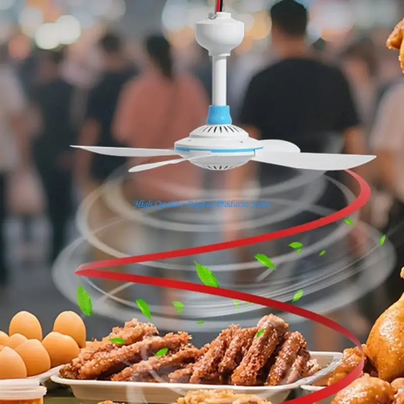 U2JE 4 Leaves Summer Ceiling Fan with Switcher Electric Hanging Fan Energy Saving for Home Dormitory Easy Installation