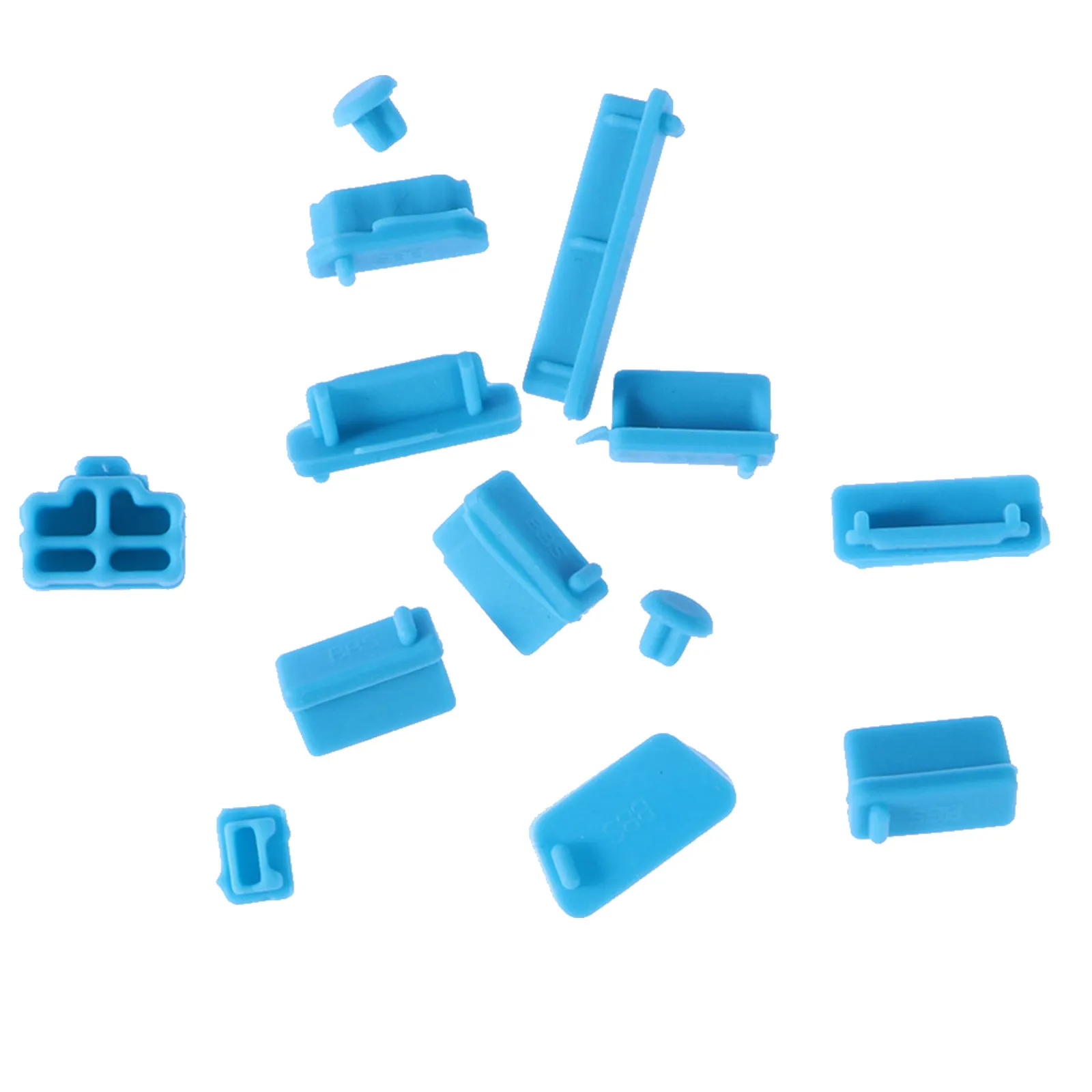 

13Pcs Laptop Dust Plug Set Silicone USB Port Charger Protector Heat Resistant USB Cover for Computer Power Bank Multiple Colors