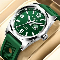 LIGE Brand Watch Men Silicone Sports Watches Men's Army Military Quartz Wristwatch Chronograph Male Clock Relogio Masculino