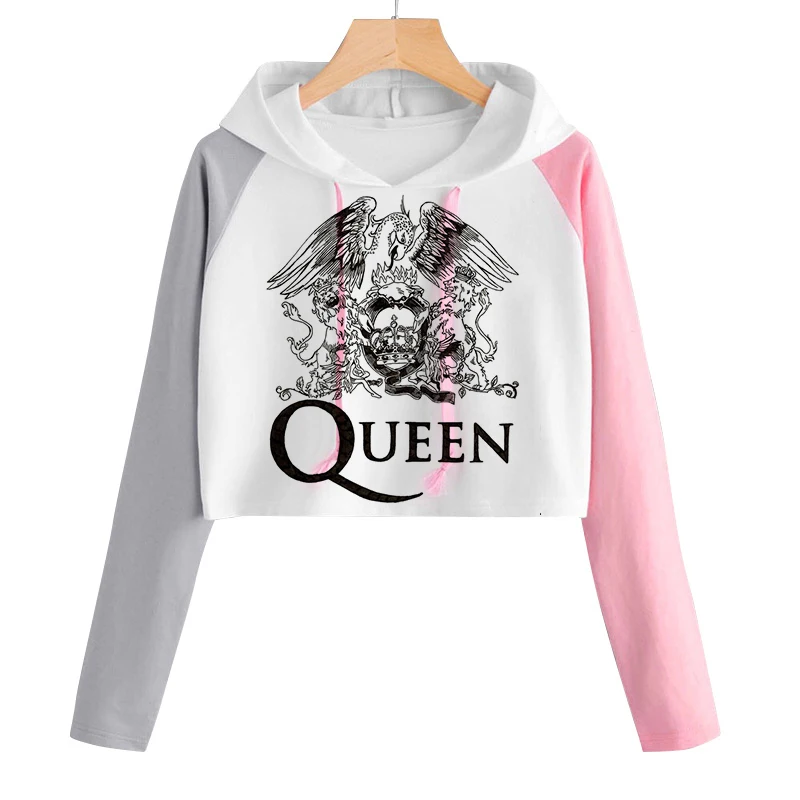 

Freddie Mercury Funny Cartoon Hoodie Tops Women Harajuku Fashion Hoodies Streetwear Queen Band Print Graphic Sweatshirts Female