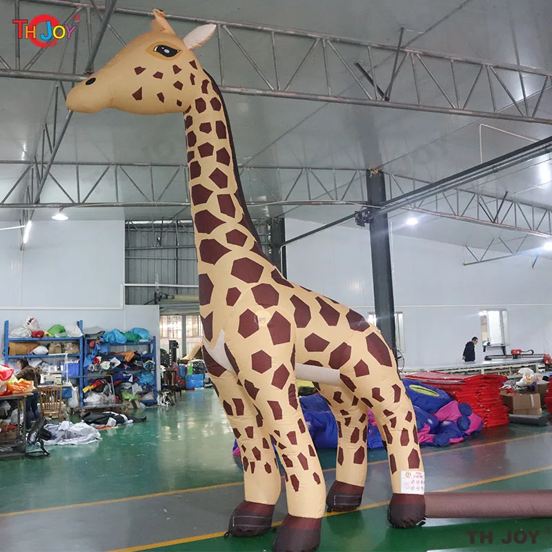 5 metros gigante ao ar livre realista zoológico publicidade inflável girafa modelo animal explodir desenhos animados para venda