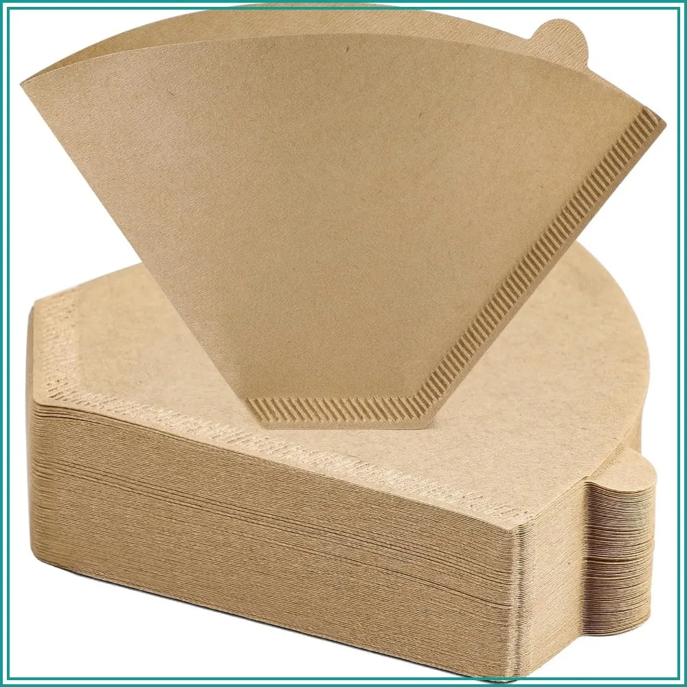 #4 Cone Coffee Filters, 200 Count, Unbleached Natural Paper, 8-12 Cup, Disposable for Pour Over & Drip Makers