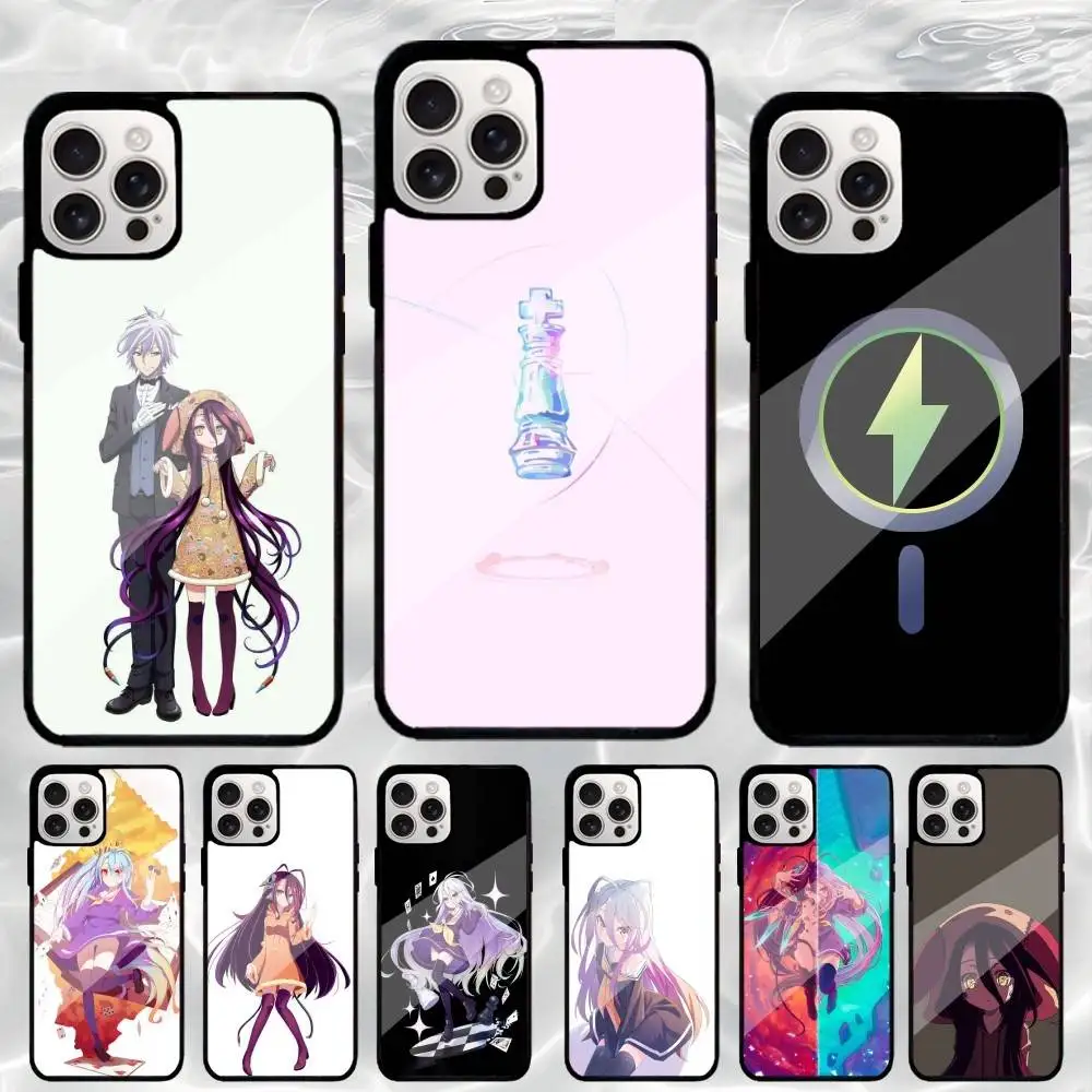 

N-No Game No Life Phone Case For iPhone17,16,15,14,13,12,11 Plus,Wireless charging protective case soft cover