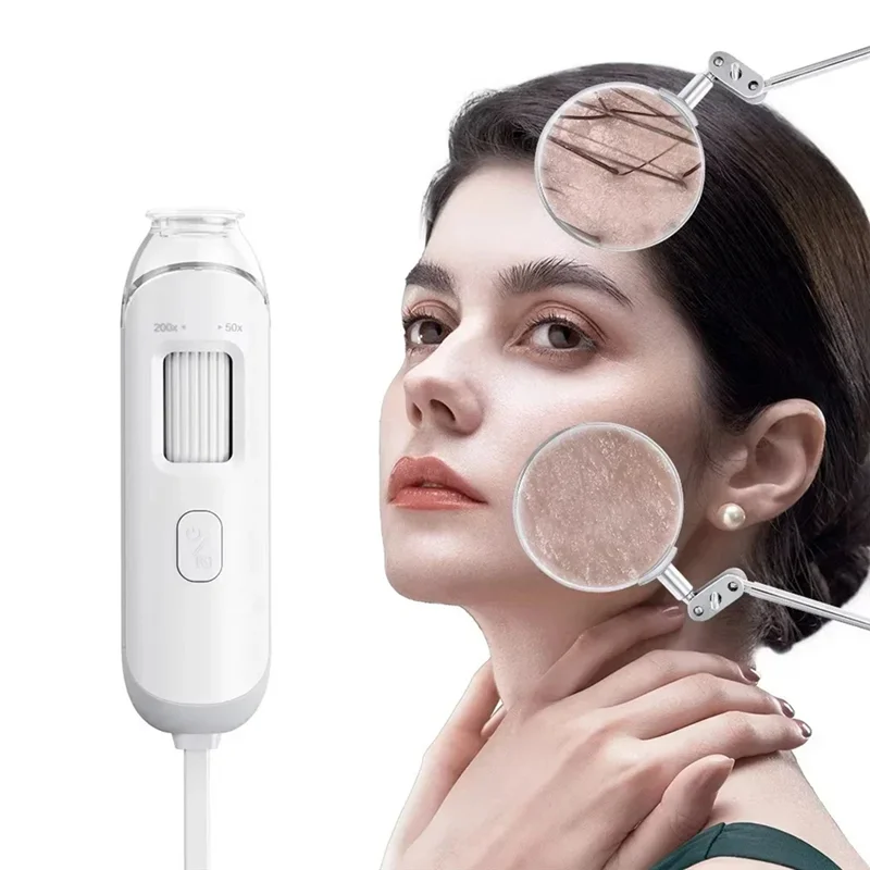 Skin And Hair Eetector Emitter 50X-200X Wifi Visible Mini Hair Follicle Scalp Detector Pore Magnifier Skin Analyzer Tester