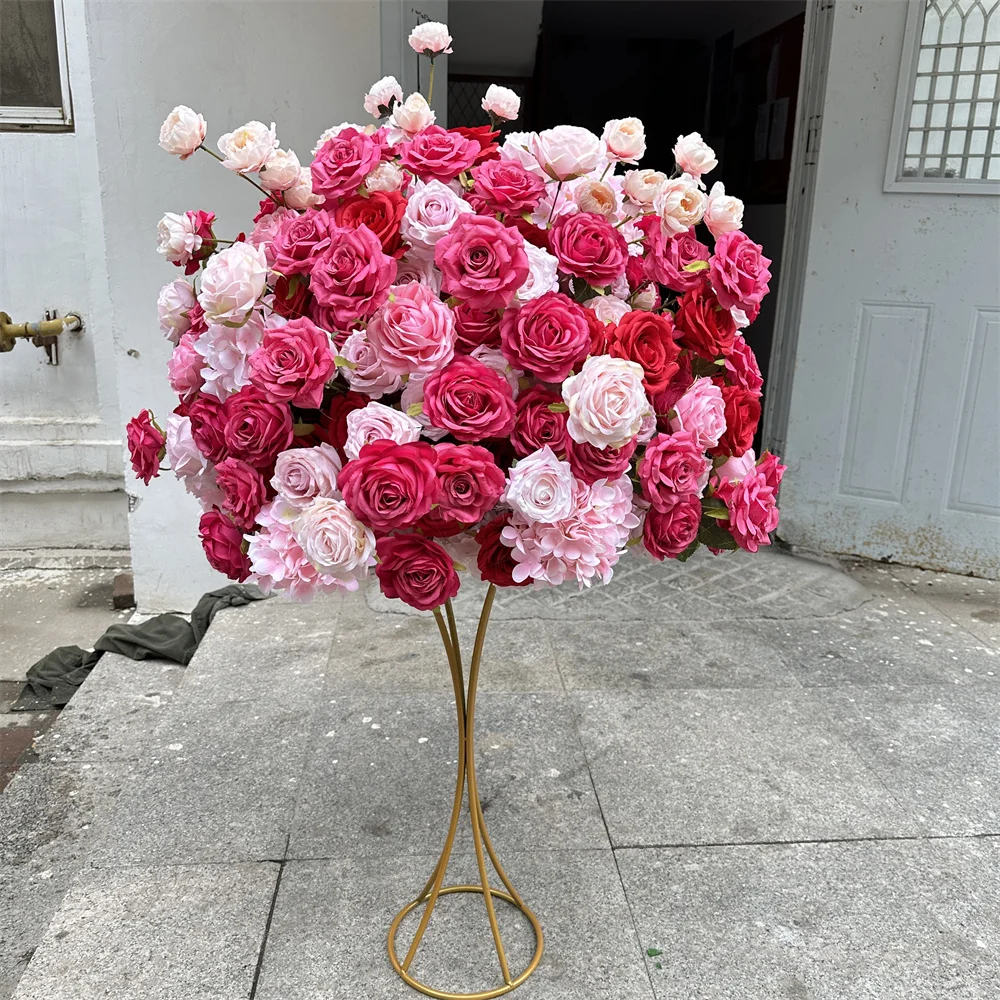 Bola de decoración de boda rosa Fuxia de 70cm de diámetro estilo 3D