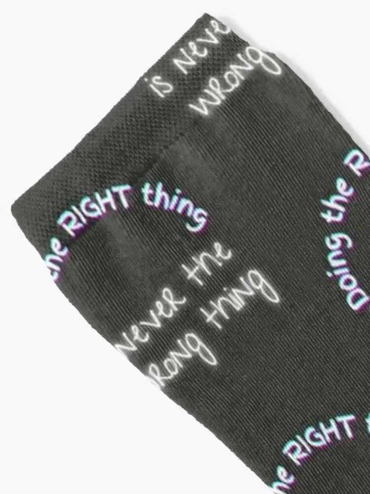 Doing The Right Thing Is Never Wrong Socks moving stockings New year's valentine gift ideas gym Socks For Man Women's