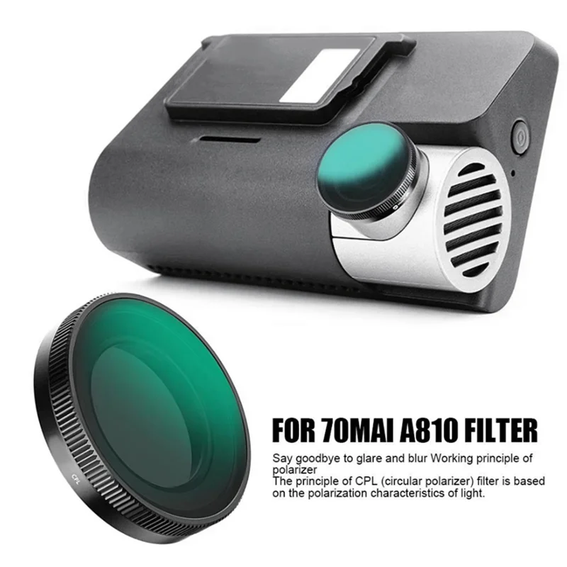 ABVO-Filter For 70 Mai A810 Dashcam CPL Polarizing Filter Circular Polarizer Lens To Reduce Reflections Eliminate Glare