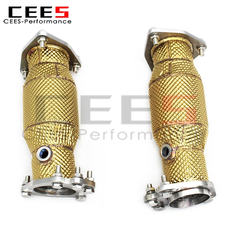 CEES Downpipe Exhaust Pipe for Chevrolet CORVETTE C8 2019-2026 Stainless Steel Heat Shield Header Exhaust System in Stock