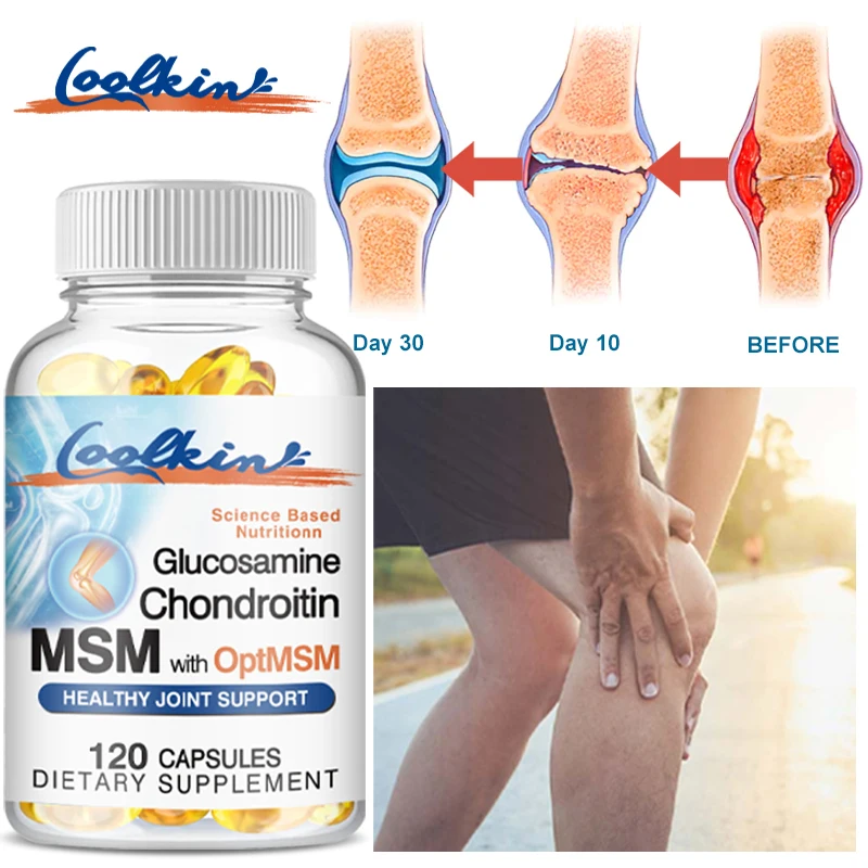 Glucosamine Chondroitin MSM - Improves Absorption, Protect Cartilage, Supports Joint and Knee Health, Joint Mobility and Comfort