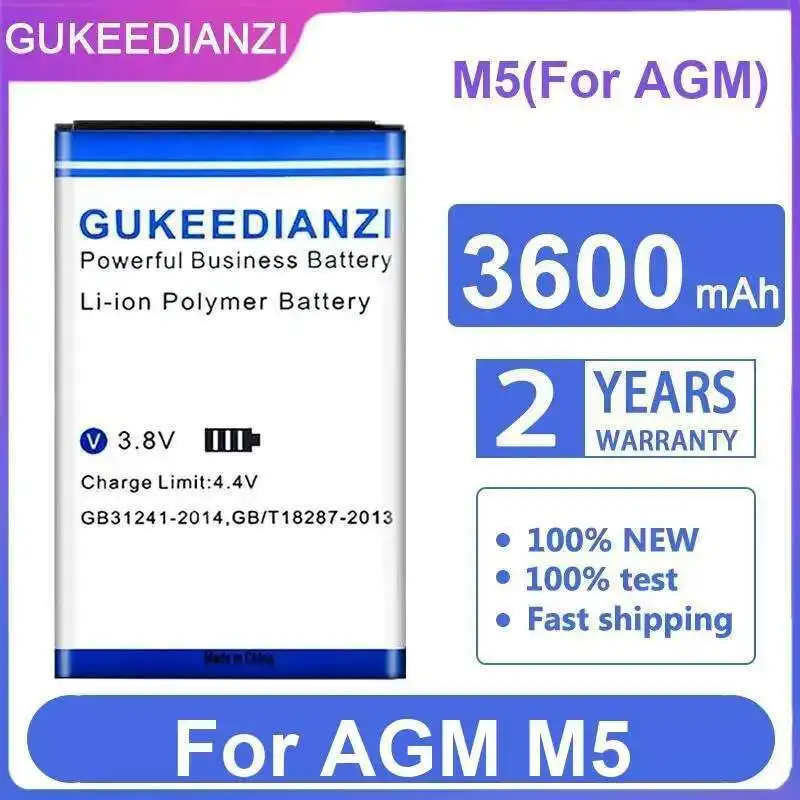 

For Agm M5 Mobile Phone Battery Premium Replacement 3600Mah