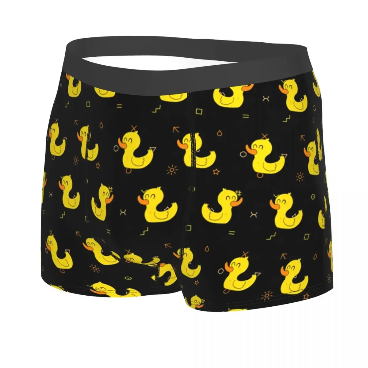 Calzoncillos Bóxer con patrón de patos para hombre, ropa interior Sexy con estampado 3D de dibujos animados, bragas transpirables