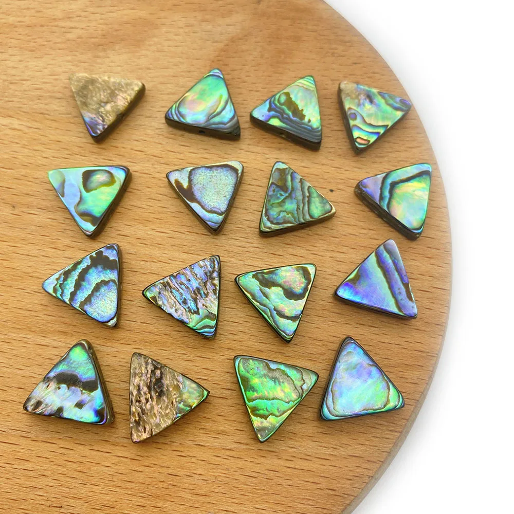 

2pcs/pack Top Selling Natural Abalone Shell Loose Beads Triangle Shape DIY for Making Necklace Bracelets Earrings 13x15mm Size