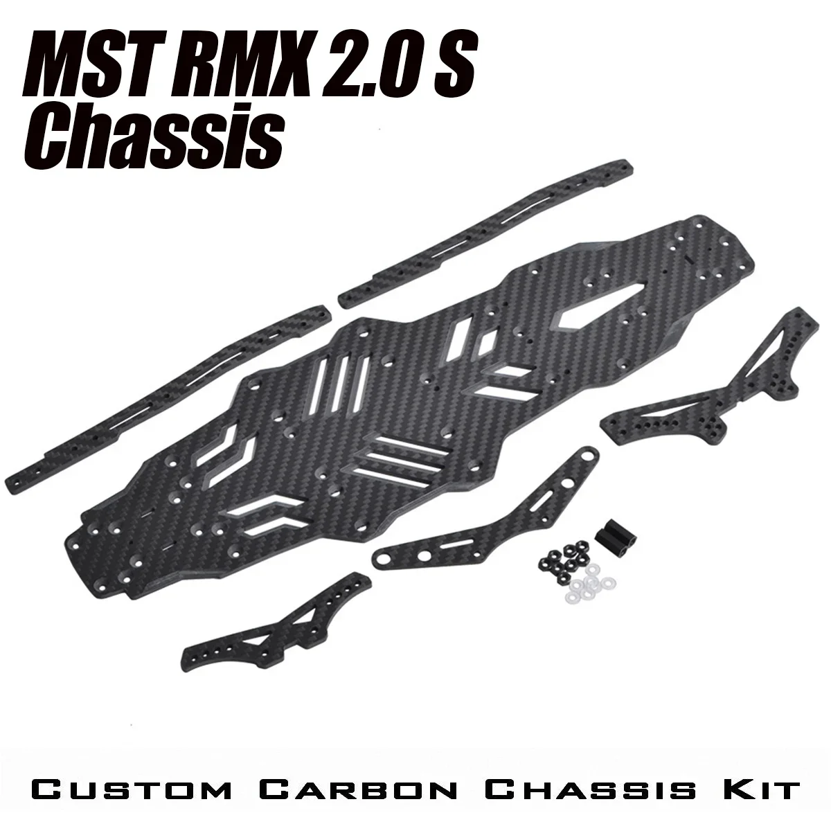 Carbon Fiber Lower Deck Chassis Kit for MST RMX 2.0 S Upgrades