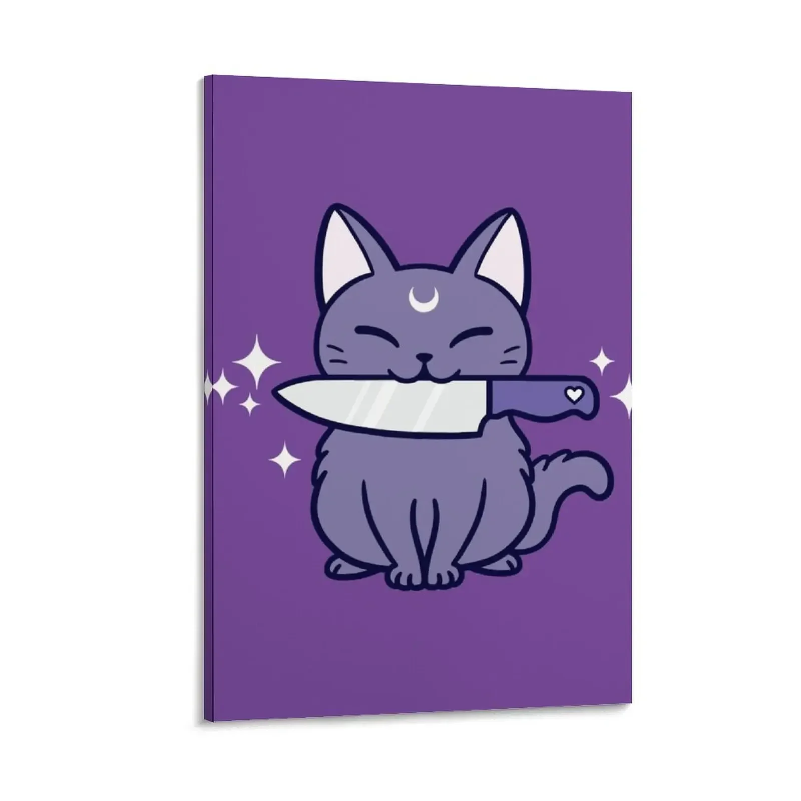 

Black Knife Kitten 02 | Nikury Canvas Painting anime posters office decoration room decorations for men Paintings on the wall