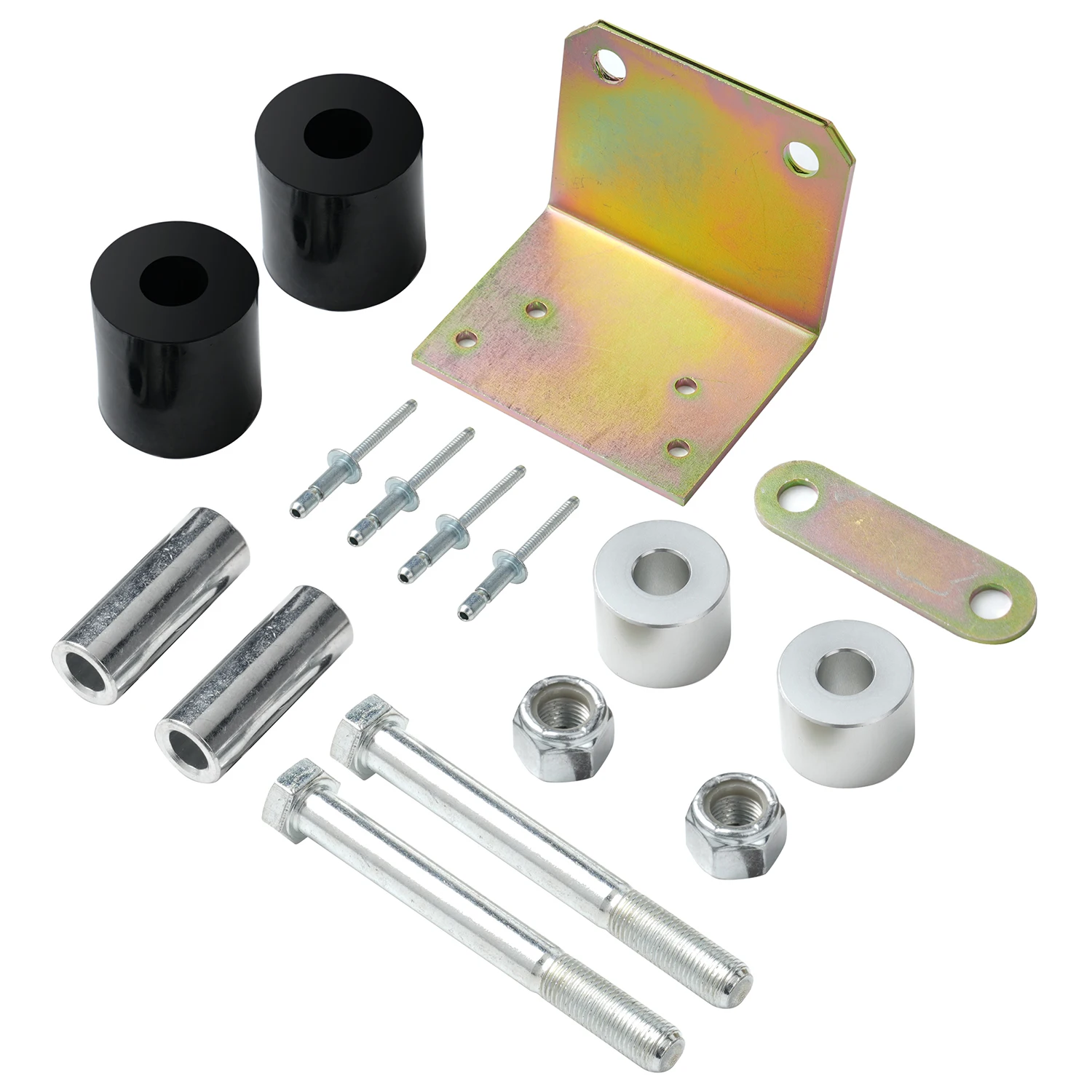 Lower Roller Bracket Kit Bundle with Rollers & Hardware For Peterbilt 379 Trucks Passenger Side