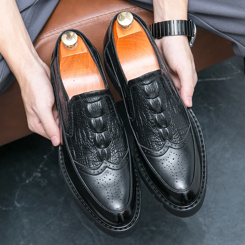 

Fotwear Мужская кожаная обувь без шнуровки Офисные мужские деловые туфли Свадебная вечеринка Мужские модельные туфли с кисточками Дышащие оксфорды для вождения