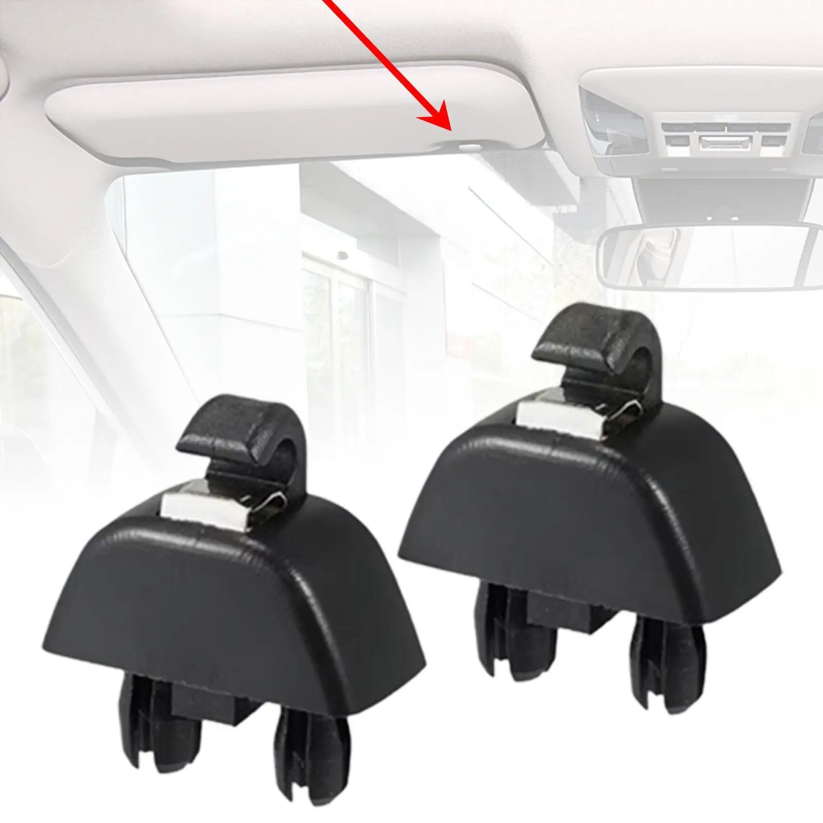 

2 крючка для солнцезащитного козырька 6RD 857 561 Замена 6R0 857 561 Фиксатор пряжки солнцезащитного козырька