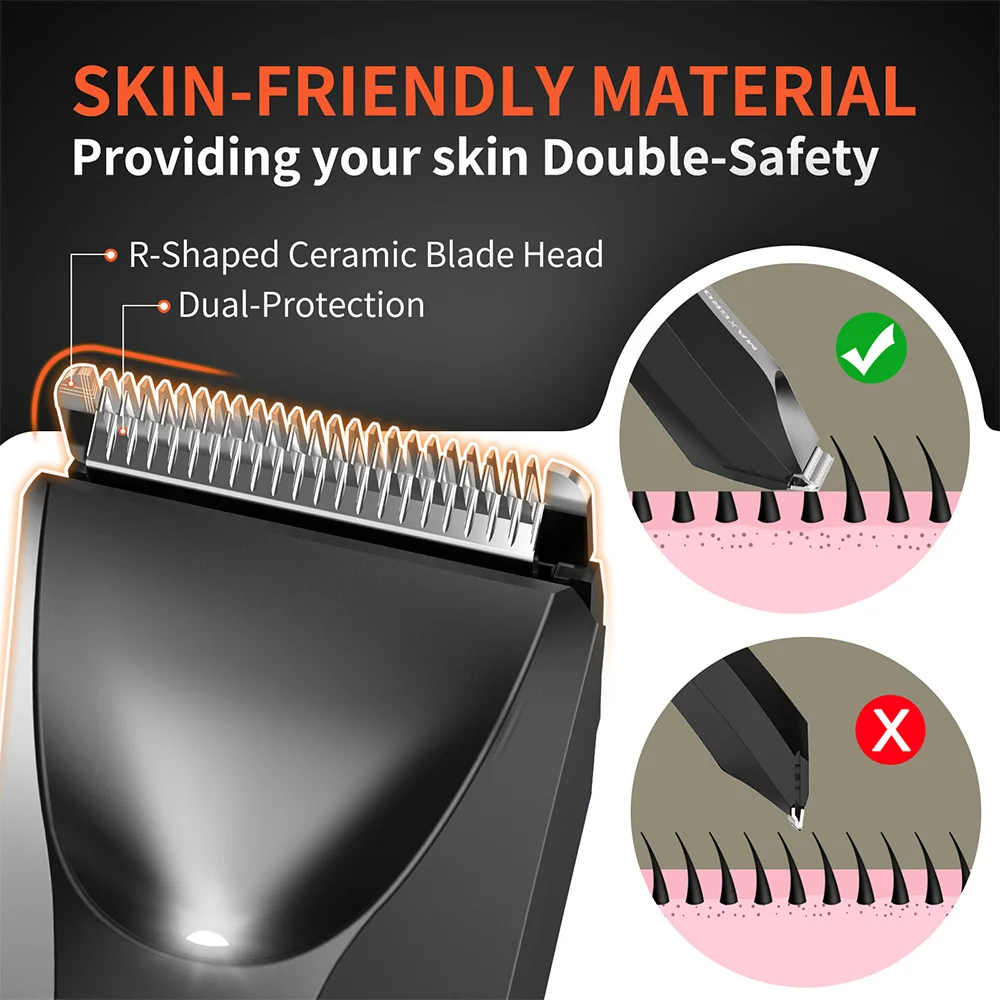 MAXGROOM Body Hair Trimmer Shaver for Men Ball Trimmer for Groin Pubic Replaceable Ceramic Blade Electric IXP7Waterproof Clipper image 3