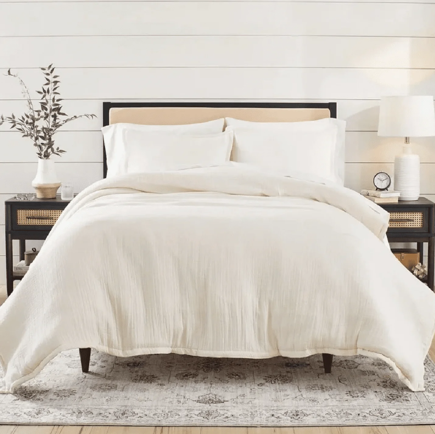 

3-Piece Cream Gauze Comforter Set, Adult King