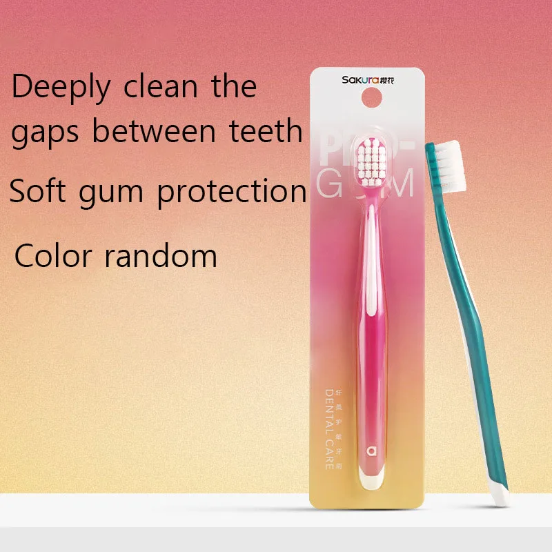 

Square Hole Million Soft Toothbrush For Adult High Density Cleaning Of Teeth Bacteria Convenient Independent Packaging Oral Care