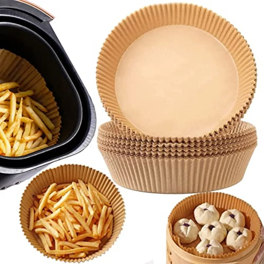 

Air Fryer Paper Liners, 100Pcs Parchment Paper, Air Fryer Liners Disposable for Microwave, Non-Stick Air Fryer Liner Square Fre
