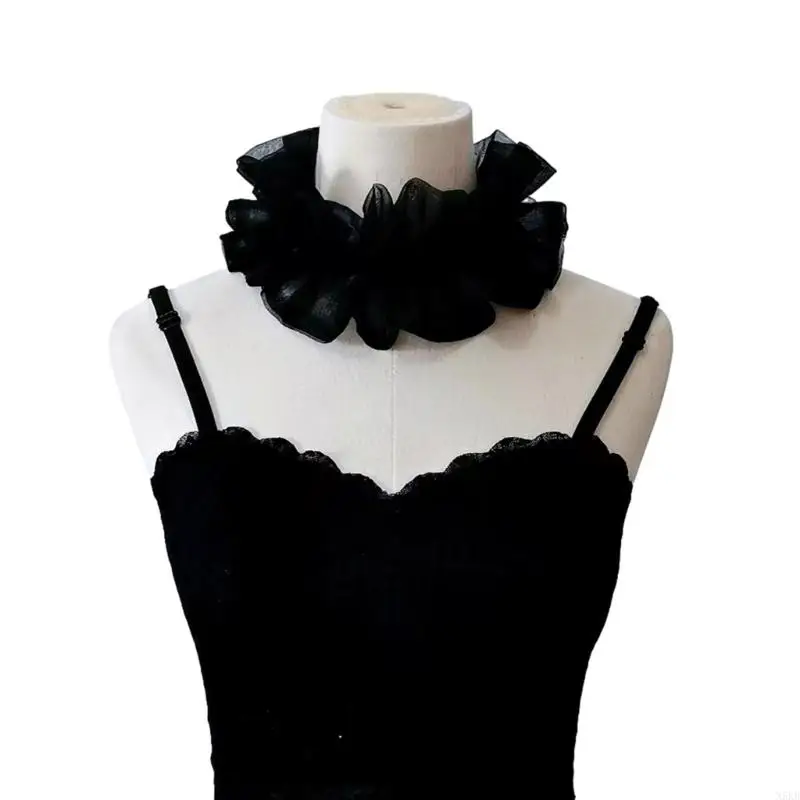 N5KB Collar vitoriano Ruffled Court Colle