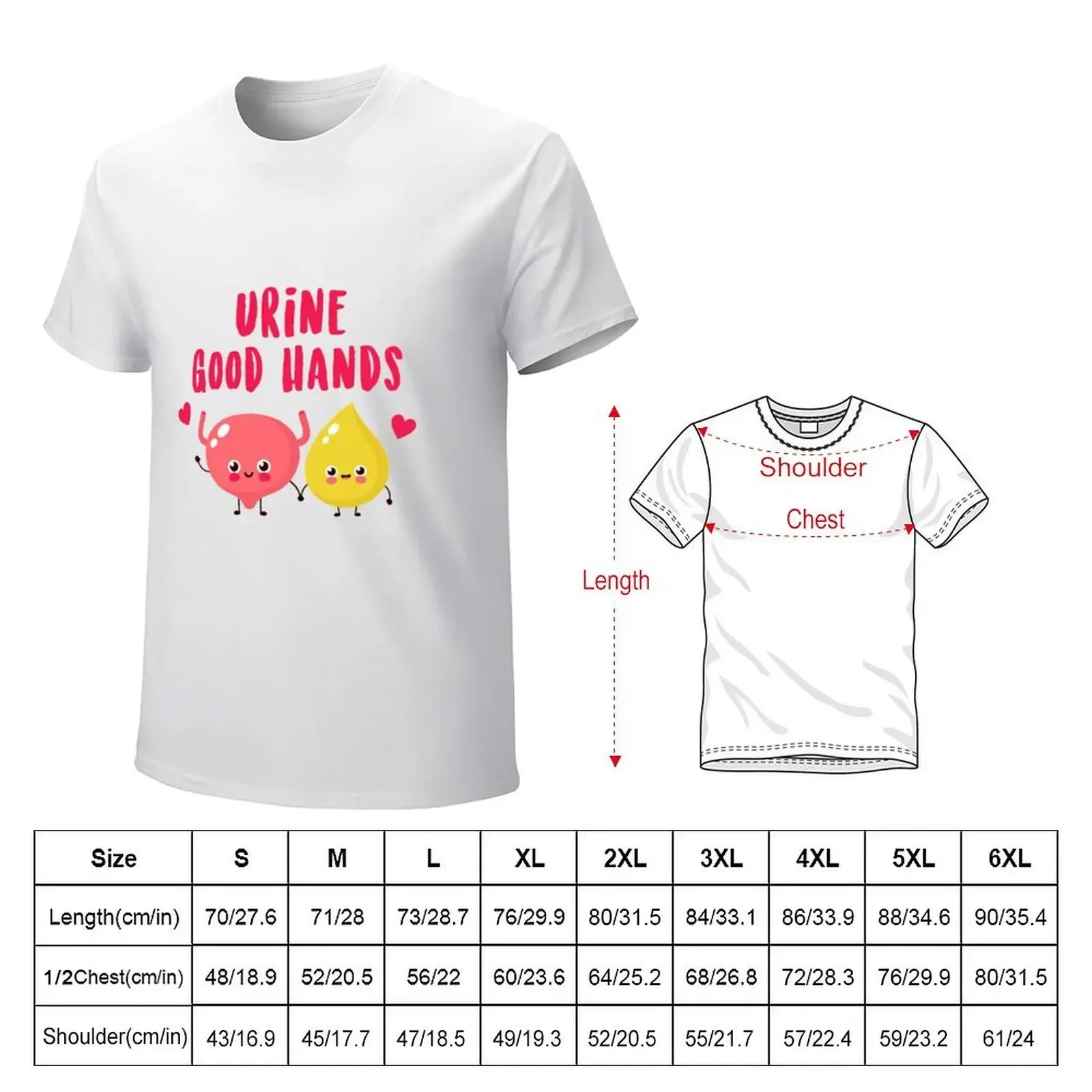 Urine Good Hands [medical, nursing puns] T-shirt customs cute clothes oversizeds  tops mens tall t shirts