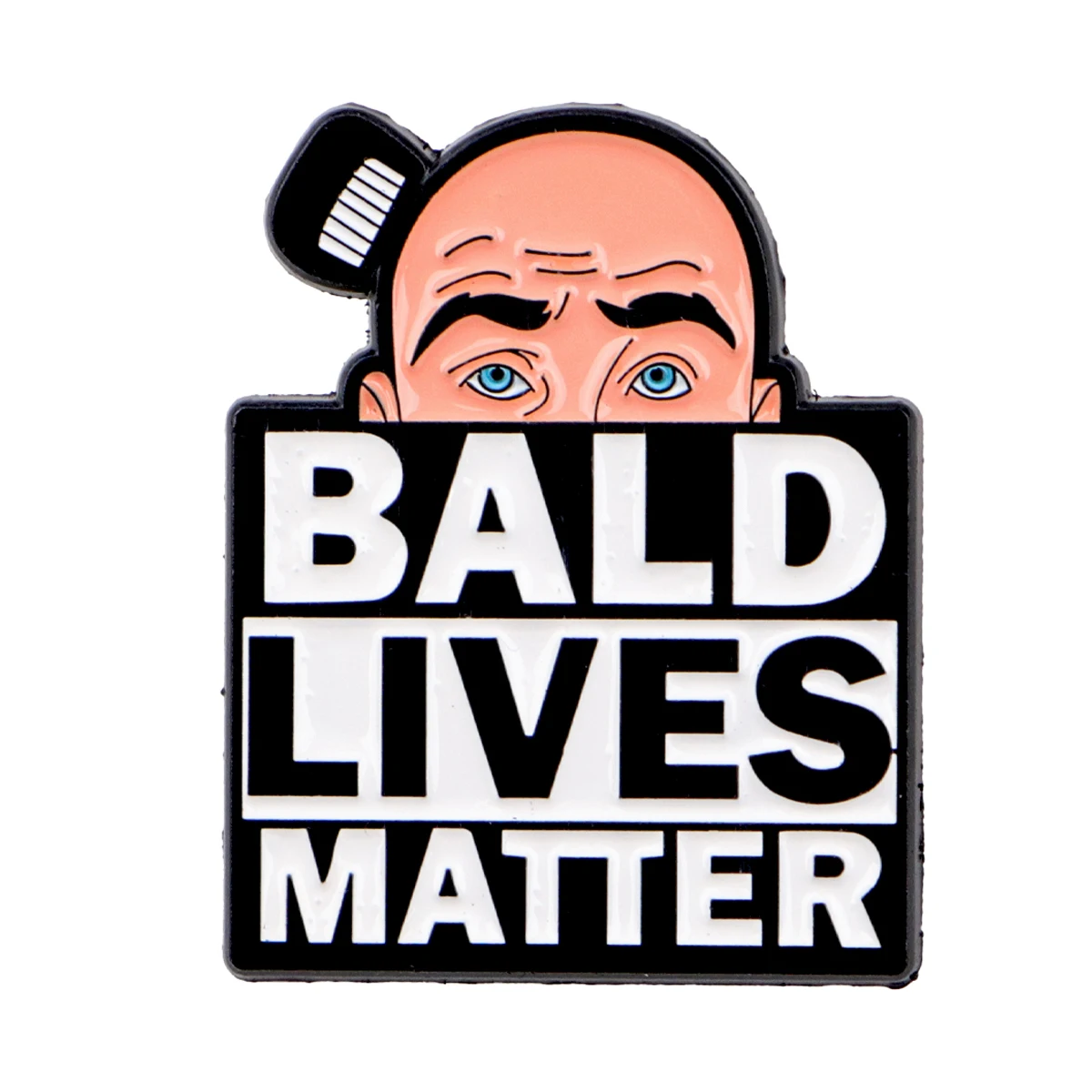 مضحك أصلع المينا دبوس خمر بروش الصنوبر التلبيب شارة بدبابيس على ظهره الملابس والاكسسوارات مجوهرات الأزياء هدية عيد الآباء #3