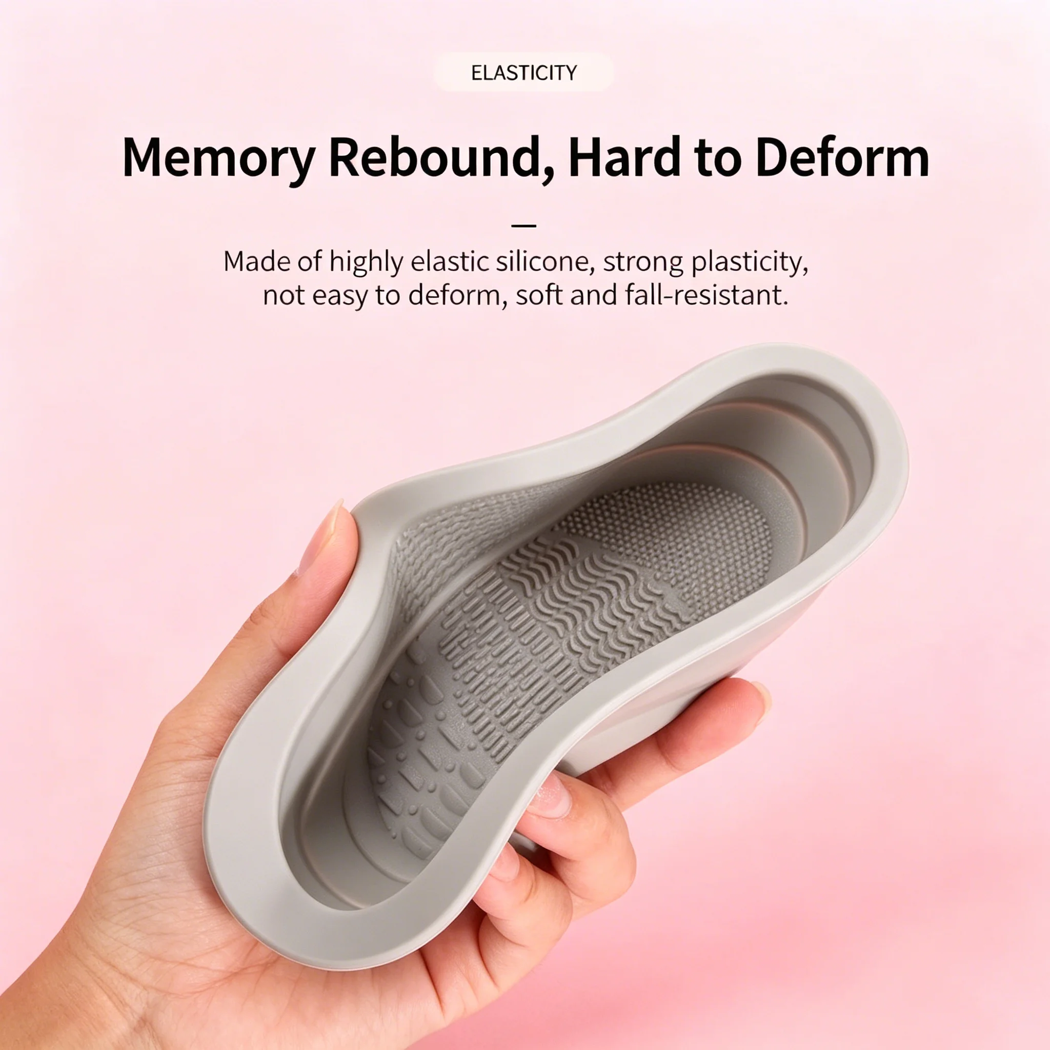 Silicone Makeup Brush Cleaning Bowl Foldable Cosmetic Brush Cleaner Mat For Makeup Sponge Brushes Washing