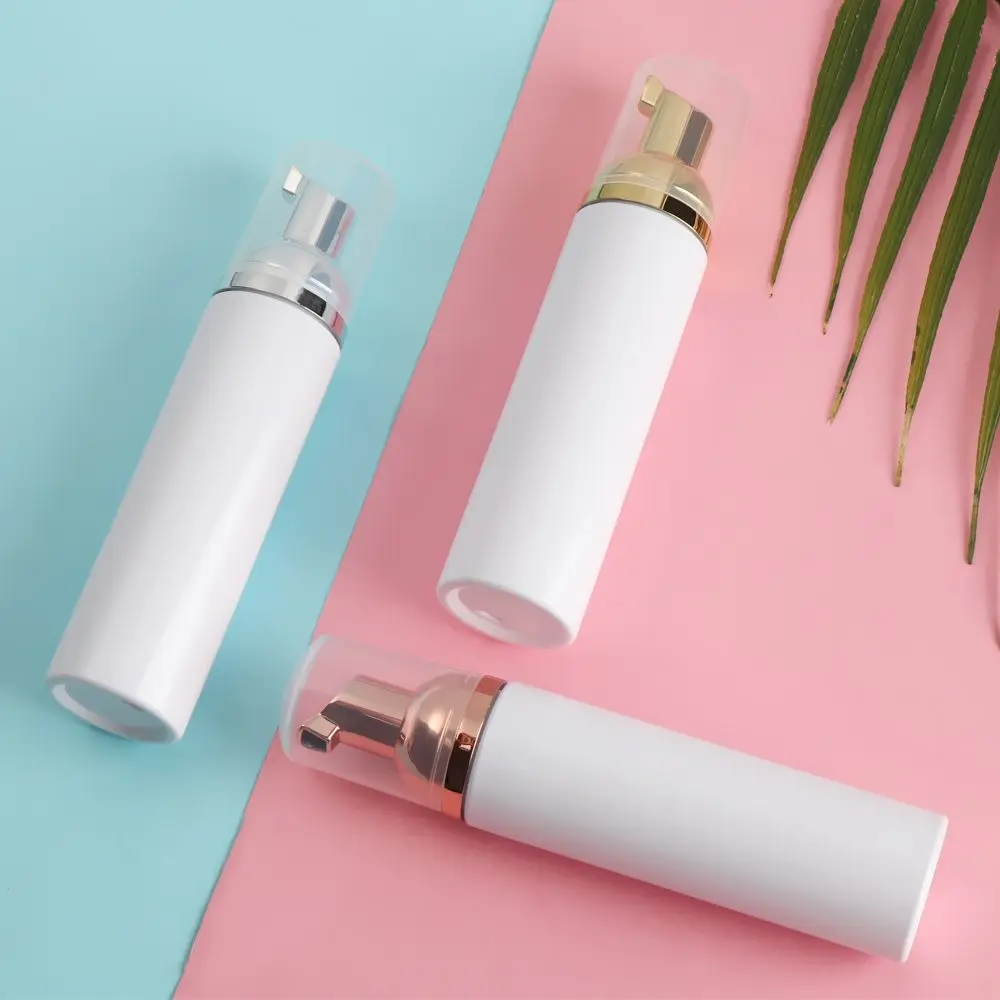 1pcs  30/50/80ml plastic foam pump bottle empty face eyelashes cosmetic bottle cleaner soap dispenser foam bottle rose gold foam