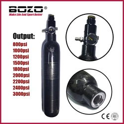 Carbon Fiber Tank Cylinder M18*1.5 300bar/30MPa/4500psi 0.5L HPA Bottle with Regulator Valve Lightweight Design