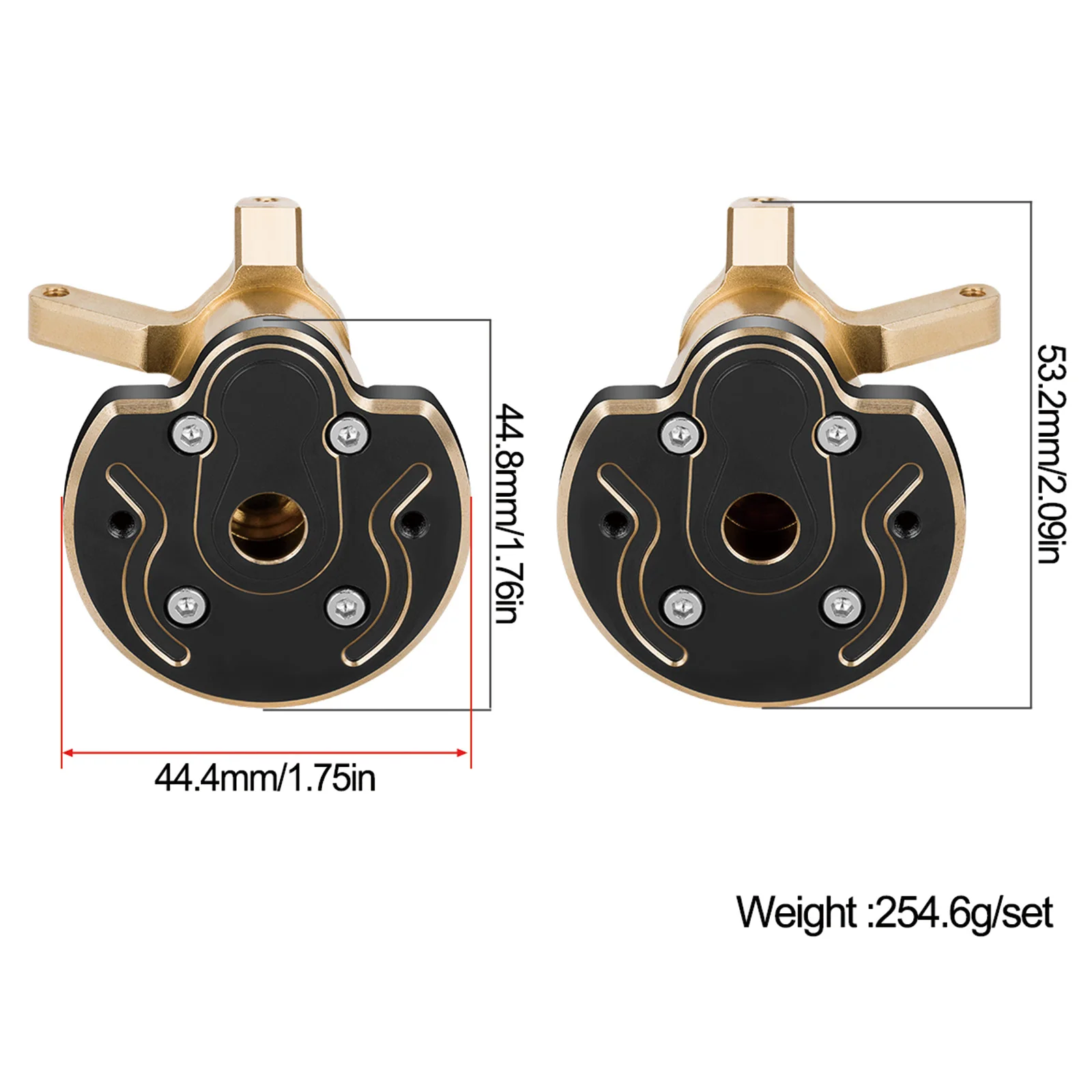 Four Axle Steering Brass Counterweight Suitable for 1/10 RC Crawler FD02 Climbing Car