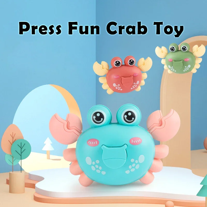 Creative Cartoon Crab Press To Go Inertia Car Toys Funny Cute Animal Toy Children's Crawling Toy Kids Boys Holiday Birthday Gift