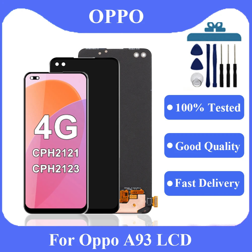 

6.43" AMOLED For OPPO A93 CPH2121,CPH2123 LCD Display Touch Screen Digitizer Assemby For Oppo A93 LCD Replacement