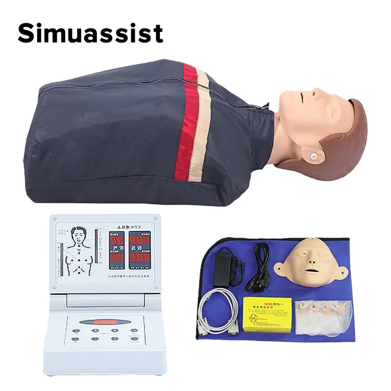 Simuassist Half Body CPR Training Manikin with Controller Medical Teaching Model First Aid Trainer CPR Simulator