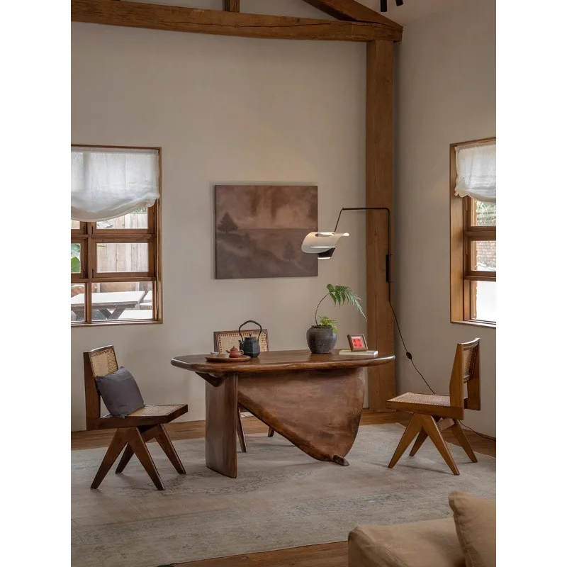 

Homestay creative dining table ancient wabi wind tea table workbench