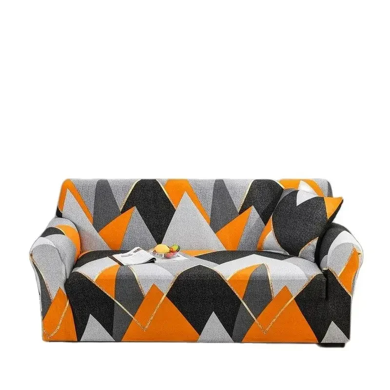 Svetanya colorful block Sofa Covers Slipcover Stretch Elastic Spandex Loveseat L Shape Sectional Chair couch cover