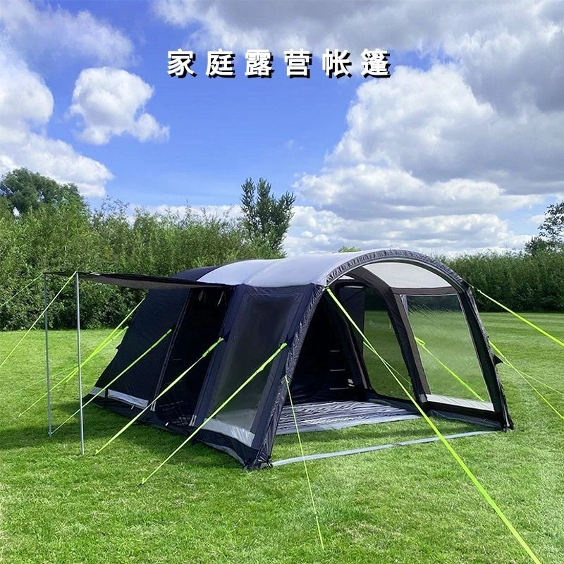 Large Quickly Open Inflatable Tent Outdoor Multi-Functional Four-Person Family Camping Tent Portable Double-Layer Camping Tent