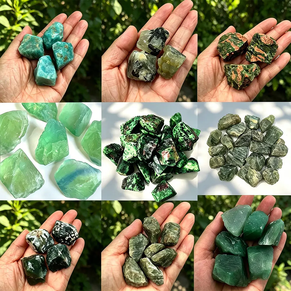 1 pièce de cristaux naturels bruts, Agate mousse, Zoisite, Cristaux de quartz, Minéral de roche, Pierre précieuse de guérison Reiki, Décoration chakra pour la maison