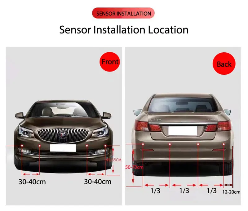 Einparkhilfe Parktronik 12 Farben 22mm Flacher Sensor Rückfahrradar Akustischer Alarm – Detail 8