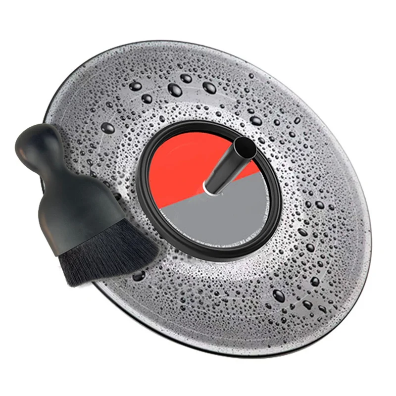 Y45A-Record Waterproof Cleaning Clip LP Vinyl Record Cleaner Clamp Cleaning Set Vinyl Record Label Saver Protector White