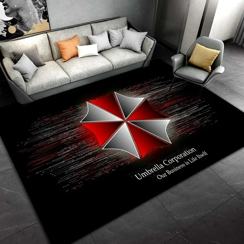 15 size R-Resident Evil Games Gamer Area Rug,Carpet Rug for Living Room Bedroom Sofa Doormat Decoration,  bedroom decor