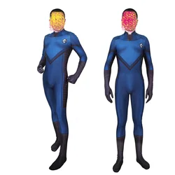 Movie Fantastic Four Cosplay Jumpsuit Spandex Men Boys Halloween Fantastic Costume XMAS Zenti Fancy Party Dress for Adult Kids