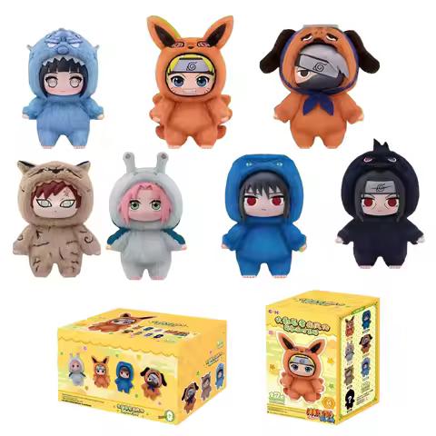 Naruto Shippuden Beast Party Plush Blind Box – Cute Cartoon Backpack Pendant &amp; Keychain Anime Peripheral