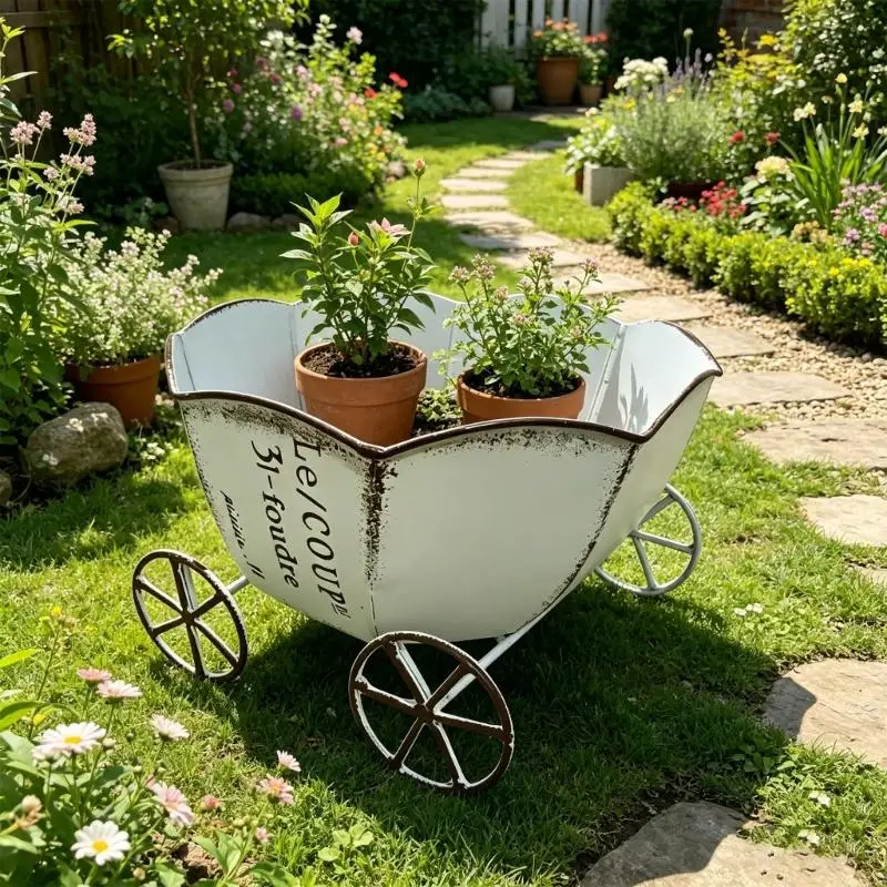 

Классический кованый железный креативный цветочный горшок, домашний интерьер, садоводство, металлический цветочный горшок, для и