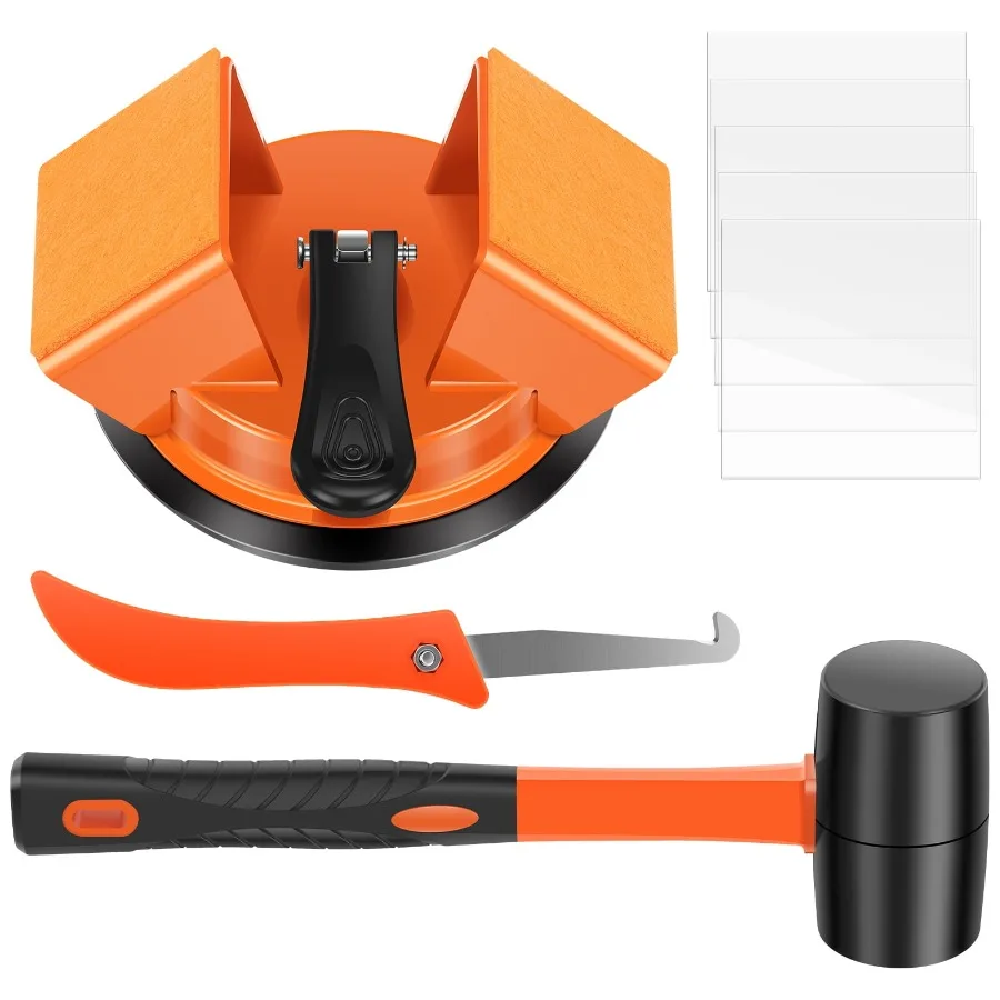 

Floor Gap Fixer Tool with Rubber Mallet, Heavy Duty Aluminum Suction Cup Floor Gap Repair Kit for Laminate and Hardwood Floors,