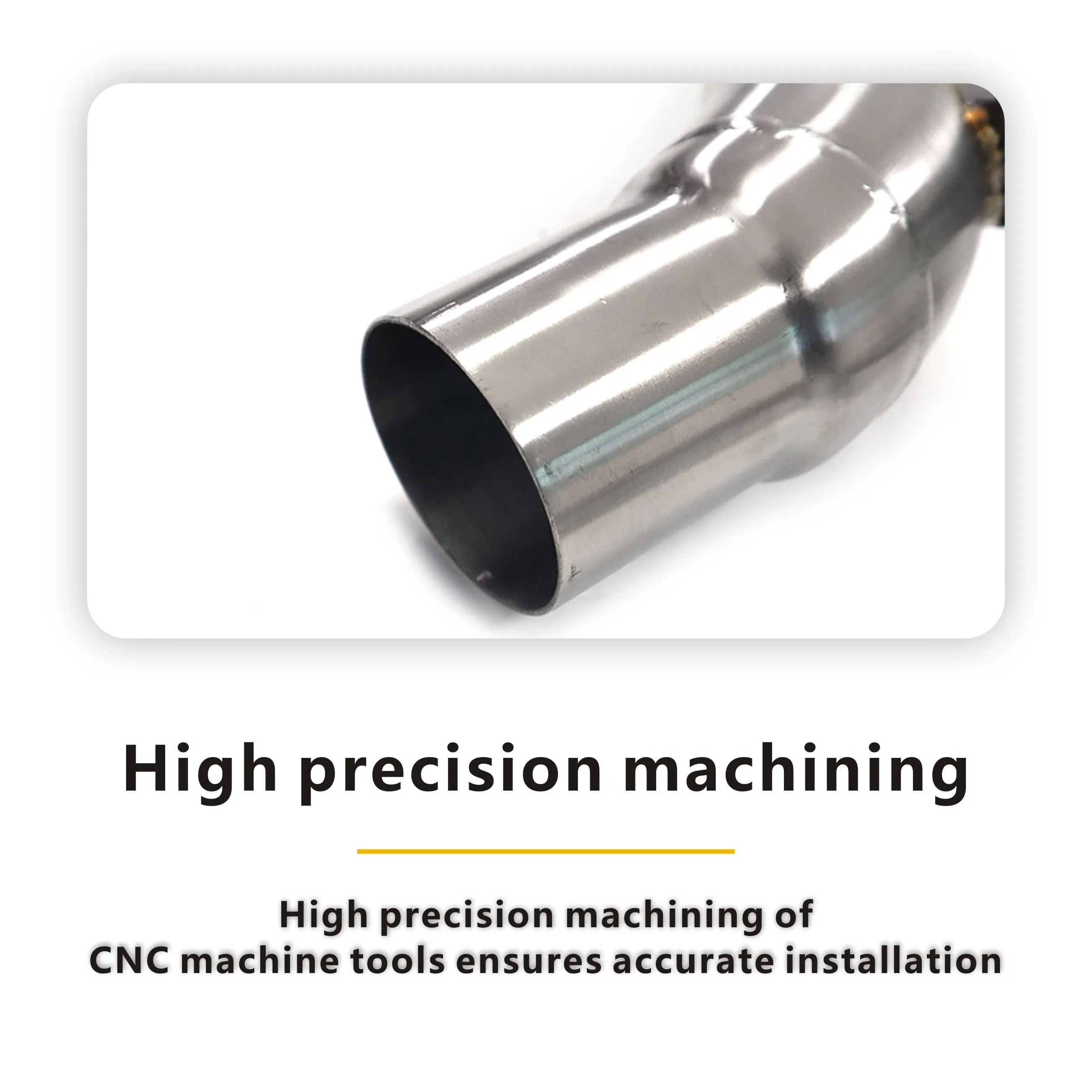 Peças de reposição oem tubo ressonante para porsche cayenne turbo 958.1 4.8t tubo de escape de aço inoxidável