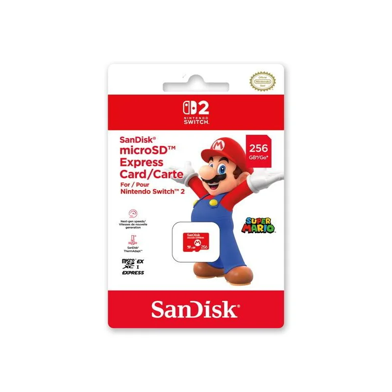 SanDisk microSD Express Card 256GB for Nintendo Switch 2 BEE-A-SD01A   商品番号： 4523052030185